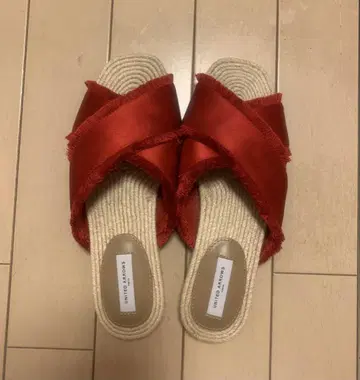 United Arrows 플랫 샌들 레드 36