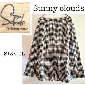 극희소품 Sunny clouds 코튼 100% 체크 스커트 SIZE LL