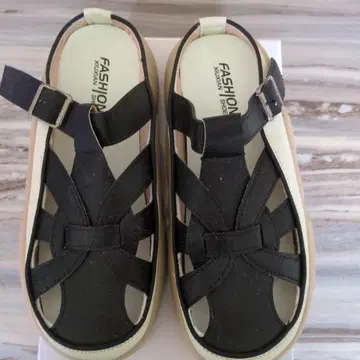 FASHION 스포츠 샌들 블랙 통굽 푹신푹신 38