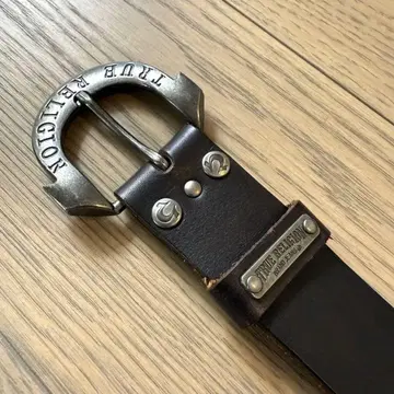 TRUE RELIGION 스터드 가죽 벨트 버클 호스 슈즈