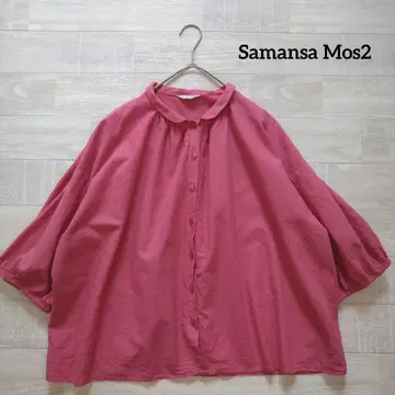 Samansa Mos2 사만사 모스모스 둥근 카라 개더 블라우스 F