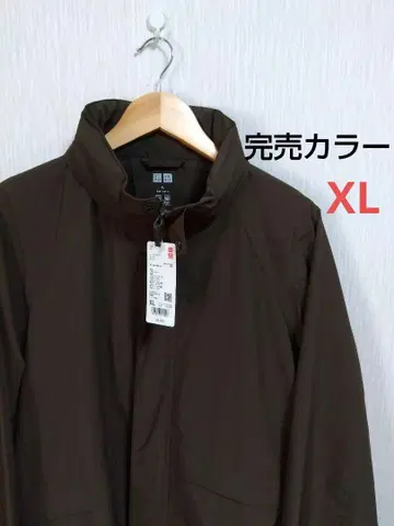 새상품 유니클로 윈드프루프 스탠드 블루종 XL 다크 브라운