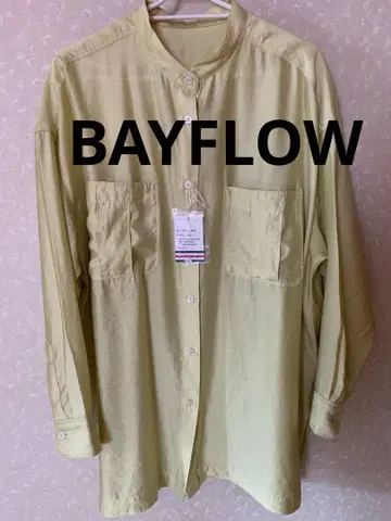 BAYFLOW 베이플로우 사이드 슬릿 시어 롱 셔츠