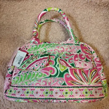 Vera Bradley 꽃무늬 보스턴 백 핑크 그린