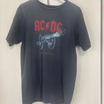 AC/DC 캐논 디자인 티셔츠 블랙