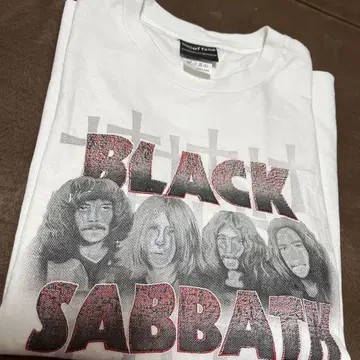 BLACK SABBATH 프린트 티셔츠 M 사이즈 화이트