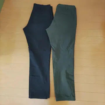 무인양품 치노 팬츠 2세트 그린 카키 블랙 79