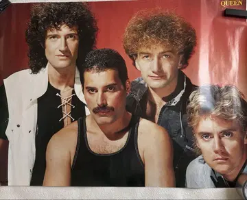 Queen 밴드 멤버 포스터 TOSHIBA EMI