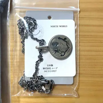 새상품 NORTH WORKS 드렁크 스마일 코인 목걸이 아메카지