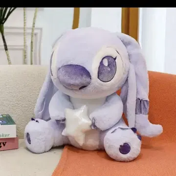 스티치 봉제 인형 초레어 라이트 퍼플 컬러 약 30cm 안기 좋은 사이즈