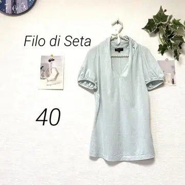 9672 Filo di Seta 반팔 티셔츠 코튼 100% 무지