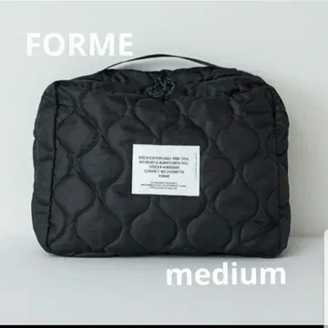 FORME 히가시하라 아키 퀼팅 트래블 파우치  블랙