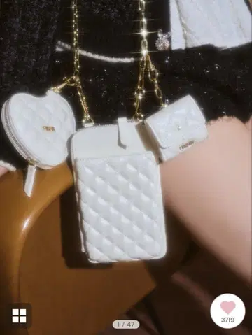 FURFUR 퀼팅 3SET 멀티 숄더 화이트