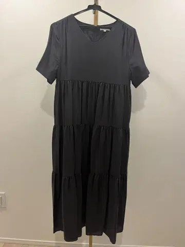 PLST 티어드 롱 원피스