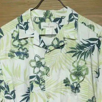 PARADISE SHORES 알로하 하와이안 셔츠 반팔