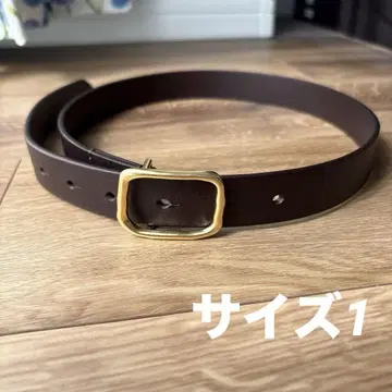 크루레 버튼 스터드 가죽 벨트