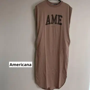 Americana 슬리브리스 롱 원피스