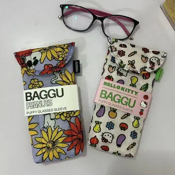 2색 새상품 Baggu Puffy Glasses Sleeve 안경 케이스