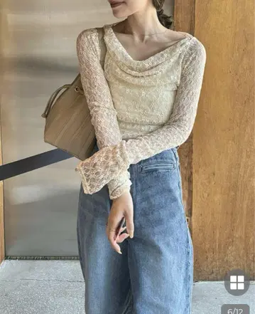 레이스 T 아이보리