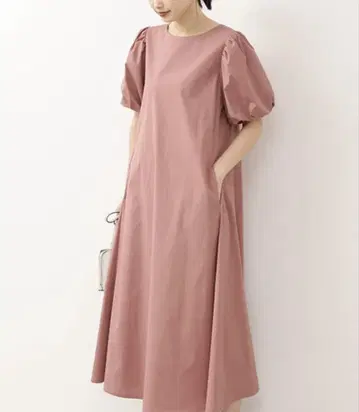 내추럴 뷰티 베이직 퍼프 슬리브 원피스 M