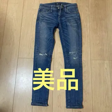 JET 스키니 데님 블루 데미지 가공 25