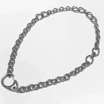 체인 목걸이 원형 디자인 체인 실버 후크 8mm 45cm