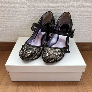 ANNA SUI 안나수이 레이스 고양이 다리 펌프스 23cm 단종 상품
