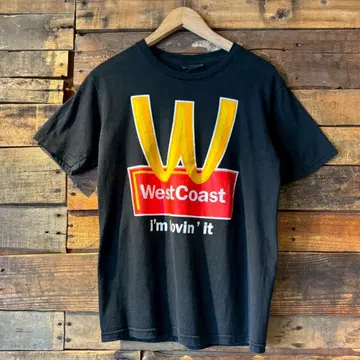 00s WestCoast 맥도날드 패러디 티셔츠 구제 의류 아메카지