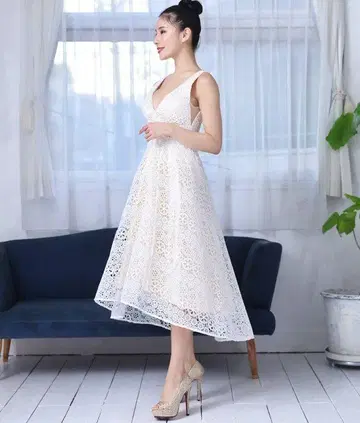 ERUKE 전체 레이스 A 라인 드레스