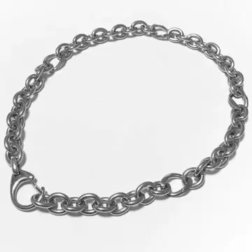 체인 목걸이 원형 디자인 체인 실버 후크 12mm 50cm