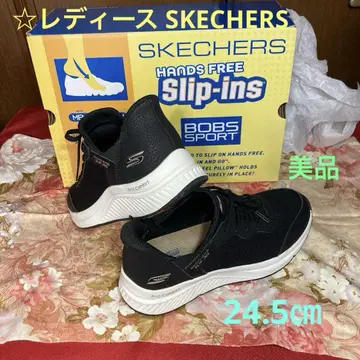 여성용 SKECHERS 24.5cm 블랙 밥스 아치 컴포트 117627