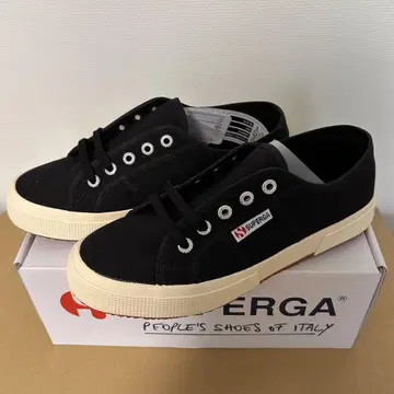 스페르가 SUPERGA 블랙 스니커즈 38 (24.5cm) 새상품