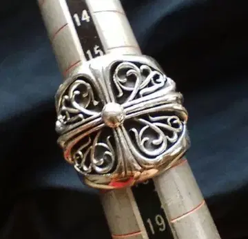 새상품 약 17.5~18호 오벌 크로스 반지 silver925