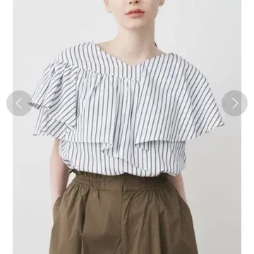 엘렌딕 아지메 케이프 블라우스 스트라이프 클리닝 완료