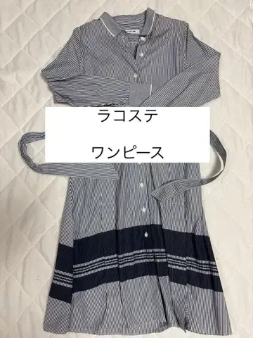 LACOSTE 스트라이프 셔츠 원피스 36 라코스테
