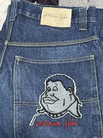 플래티넘 fubu 데님 인디고