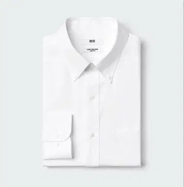 유니클로 슈퍼 논아이론 슬림 핏 셔츠 화이트 긴팔 4XL