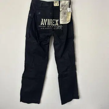 AVIREX 블랙 카고 팬츠 S 사이즈
