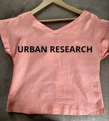 URBAN RESEARCH 반팔 린넨 블라우스 핑크
