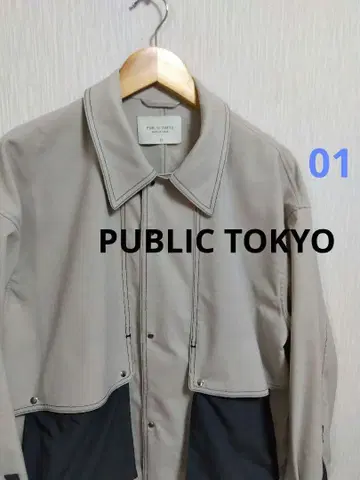 퍼블릭 도쿄 스티치 콤비 코드 셔츠 01