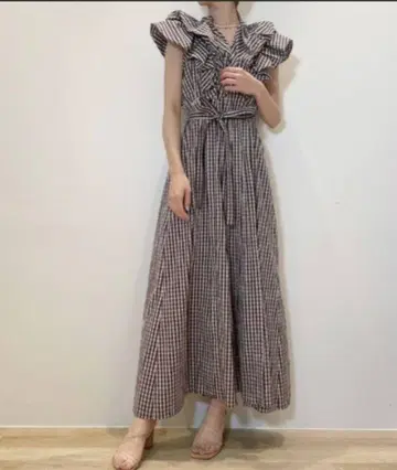 SNIDEL 체크 롱 원피스 1SIZE