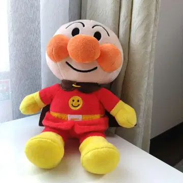 호빵맨 봉제 인형 망토 포함