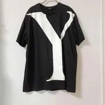 Y's Y자 로고 반팔 티셔츠 블랙 사이즈 4 XL
