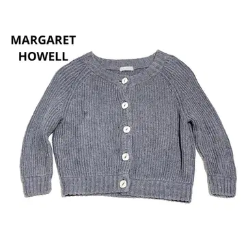 MARGARET HOWELL 가디건 린넨 코튼 그레이 리브