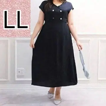 네이비 LL 사이즈 롱 원피스