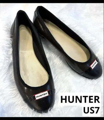 HUNTER 플랫 레인 발레 슈즈 US 7 UK 5