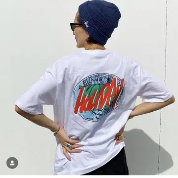 미사용 새상품 HOLIDAY 서클 로고 티셔츠 화이트 XL 사이즈