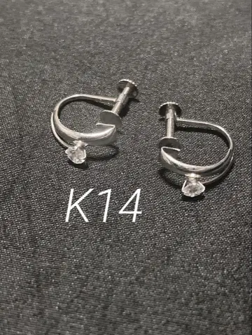 K14 WG 다이아몬드 귀찌