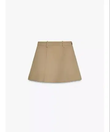 ZARA ZW COLLECTION 플레어 숏 스커트 베이지 S