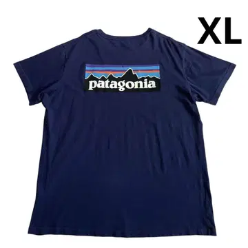 SP19 Patagonia 오가닉 코튼 티셔츠 L 네이비 빅 로고